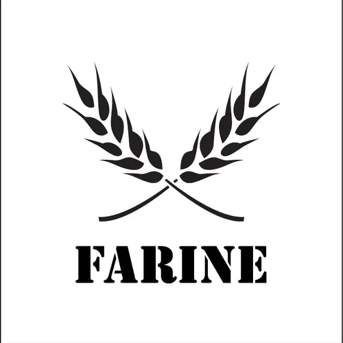 Pochoir farine en vinyle adhésif (ref 1150)