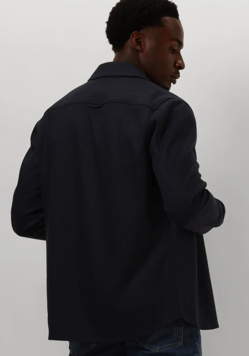 profuomo surchemise overshirt knitted en bleu