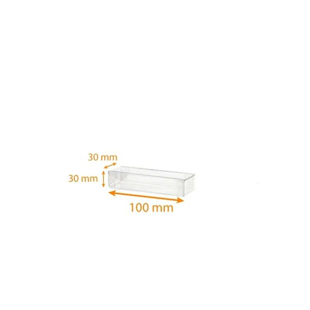 Règlettes rpet transparent 100x30x30/30mm (sans plaque) par 200