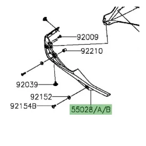 Sabot moteur peint Kawasaki Z300 (2015-2016) | Moto Shop 35