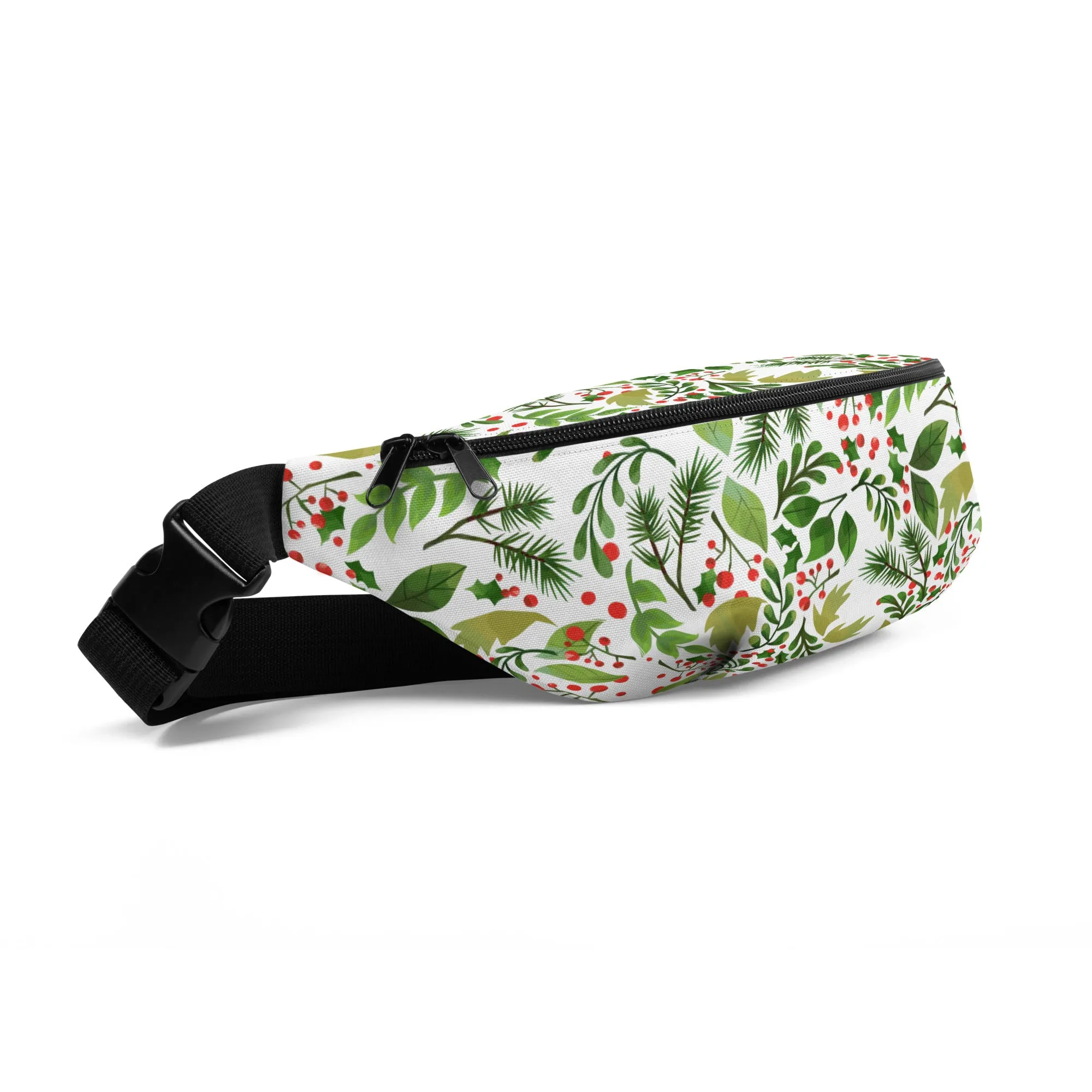 Sac Banane Feuilles vertes et baies