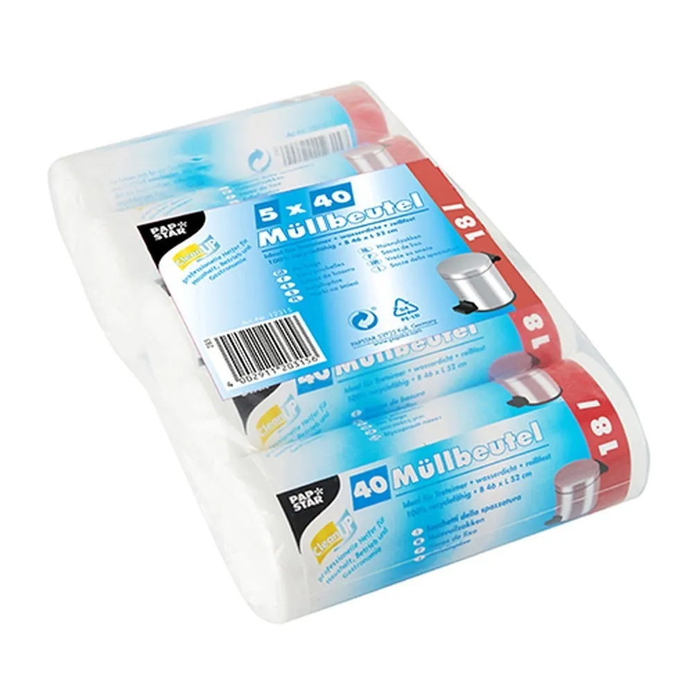 Sacs poubelle hdpe 18 l 52cmx46cm blanc par 1200