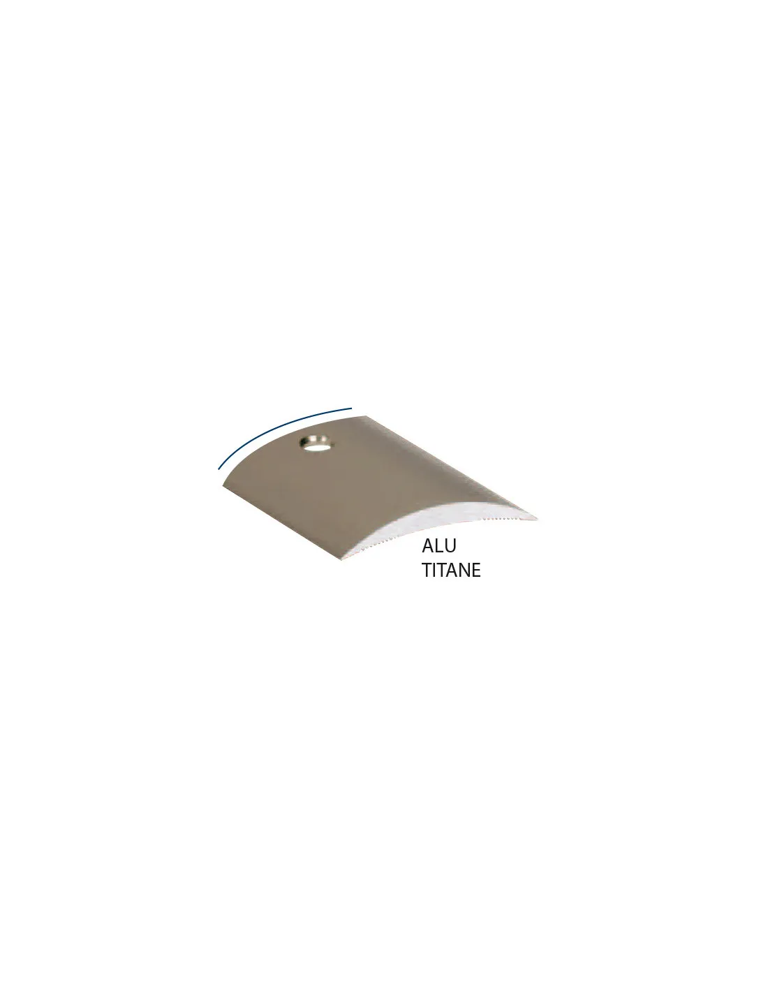 Seuil Alu Titane Perce 30mm 90cm - ROMUS - 55504