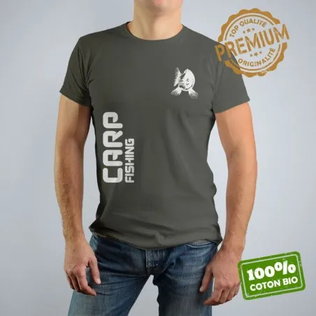 T-shirt Homme Carp Fishing Vertical