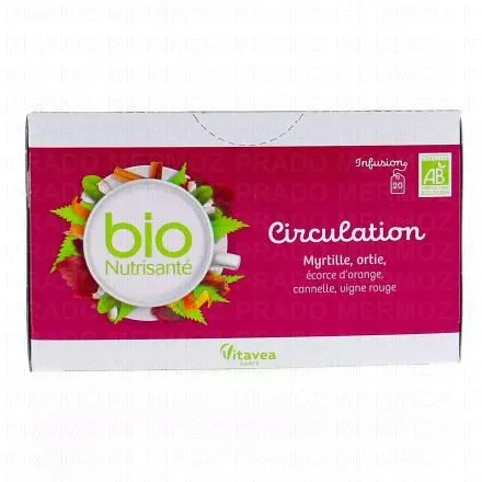 VITAVEA Infusions circulation bio 20 sachets