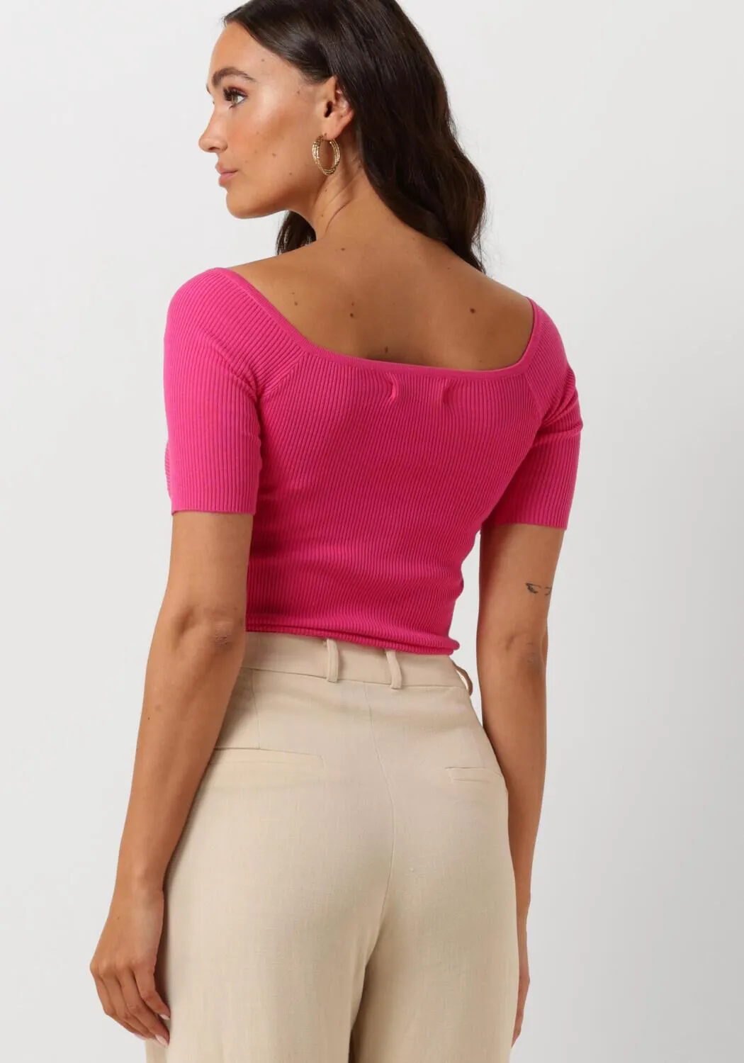 ydence haut knitted top nani fuchsia